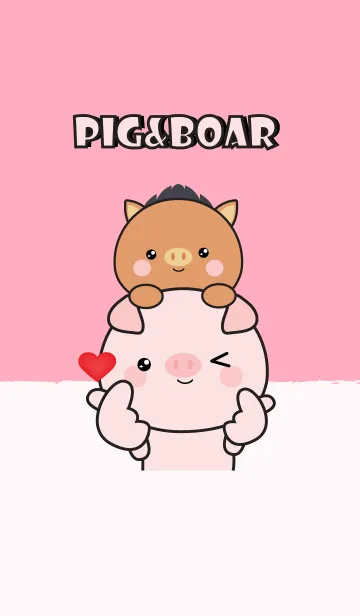 [LINE着せ替え] I Love Cute Pig ＆ Boar (jp)の画像1