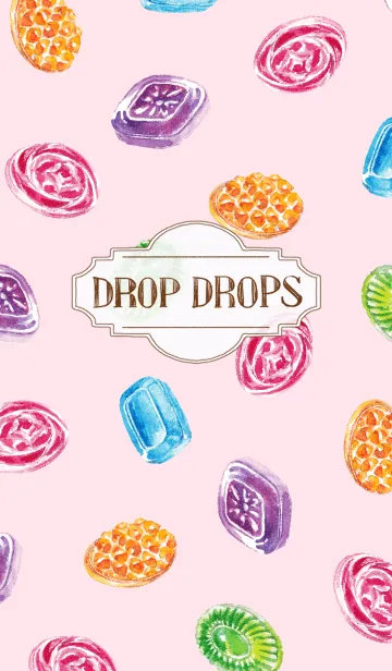 [LINE着せ替え] DROP DROPS-Pink-の画像1