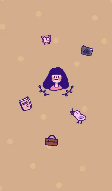 [LINE着せ替え] Peaceful Moments : Beige Yellowの画像1