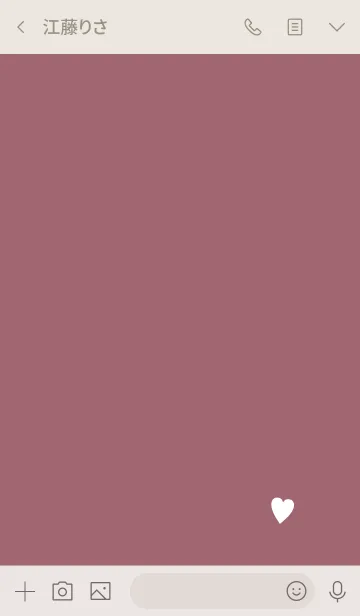 [LINE着せ替え] くすみピンク×シンプル×ハートの画像3