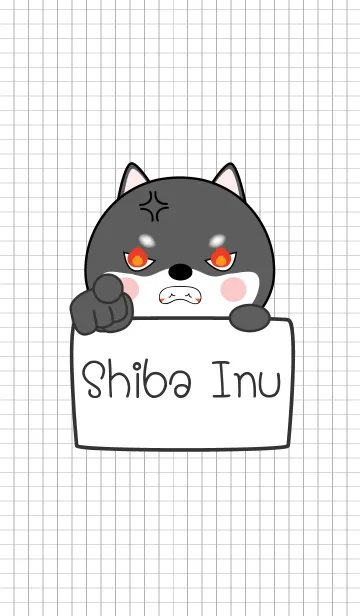 [LINE着せ替え] Simple Angry Black Shiba Inu 2 (jp)の画像1