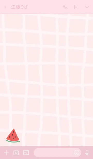 [LINE着せ替え] スイカ ピンク3の画像3