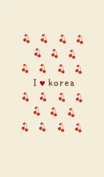 [LINE着せ替え] 韓国語 着せかえ【cherry red beige】の画像1