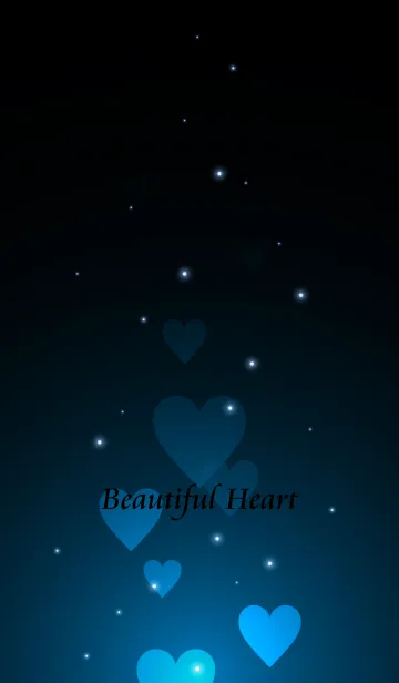 - Beautiful Blue Cyan Heart -の着せ替えメイン画像