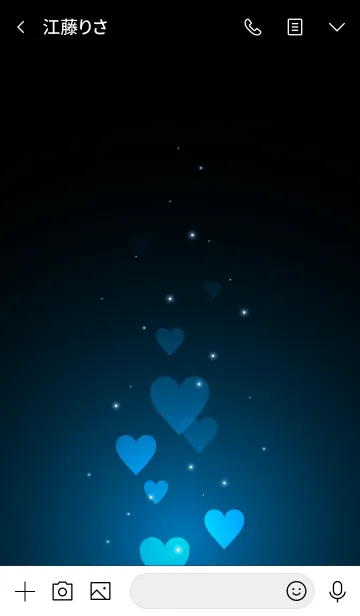 [LINE着せ替え] - Beautiful Blue Cyan Heart -の画像3