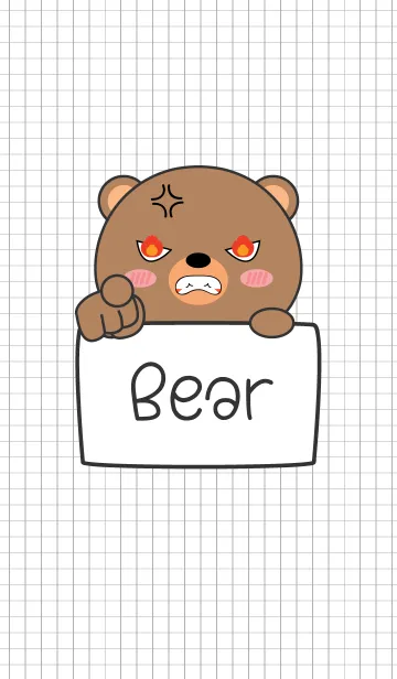 [LINE着せ替え] Simple Angry Bear 2 (jp)の画像1