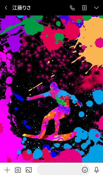 [LINE着せ替え] サーフィン グラフィティ1の画像3