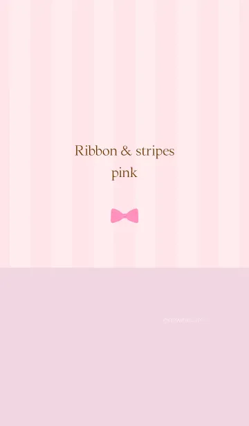 [LINE着せ替え] Ribbon ＆ stipes pinkの画像1