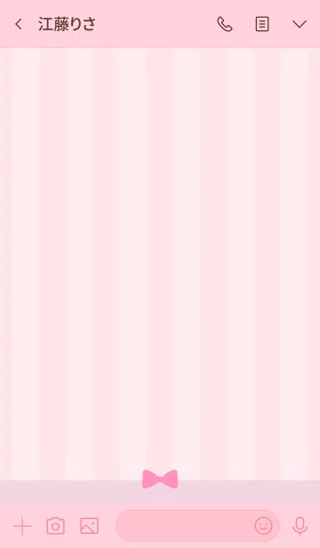 [LINE着せ替え] Ribbon ＆ stipes pinkの画像3