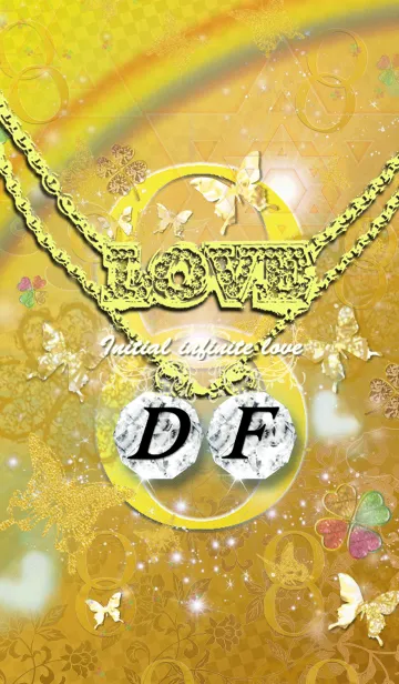 [LINE着せ替え] *D＆F* イニシャル運気アップ！！無限ゴールドの画像1