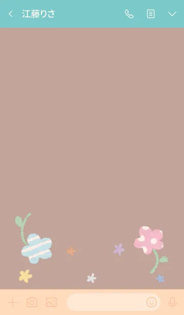 [LINE着せ替え] ほんわりお花の画像3