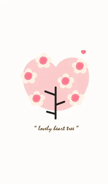 [LINE着せ替え] Lovey heart tree with lovely flower 5の画像1