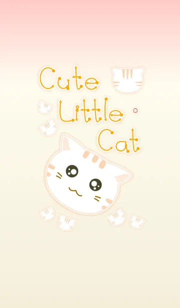 [LINE着せ替え] Cute Little Cat！ (Beige V.3)の画像1