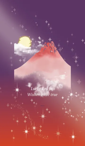 [LINE着せ替え] 紫 : 願いが叶う赤富士の画像1