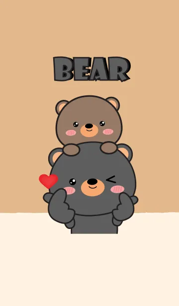 [LINE着せ替え] I Love Cute Bear ＆ Black Bear (jp)の画像1