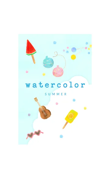 [LINE着せ替え] watercolor summer 03の画像1