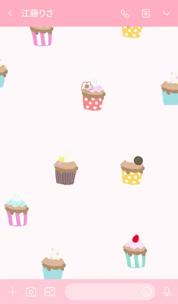 [LINE着せ替え] パステルカップケーキの画像3