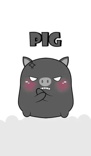 [LINE着せ替え] Emotion Angry Black Pig (jp)の画像1