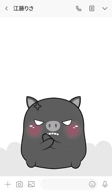 [LINE着せ替え] Emotion Angry Black Pig (jp)の画像3