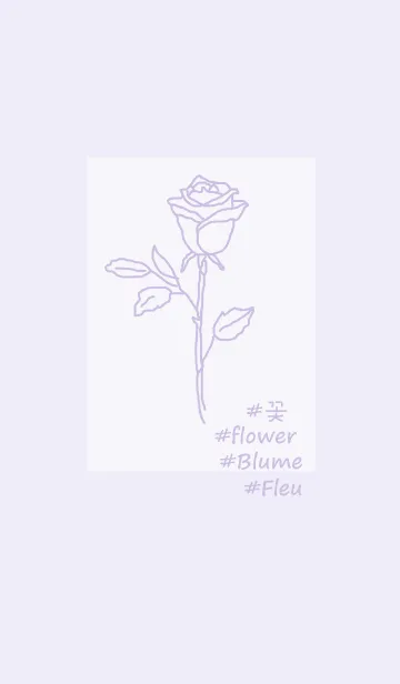 [LINE着せ替え] #flower* rose (purple2)の画像1