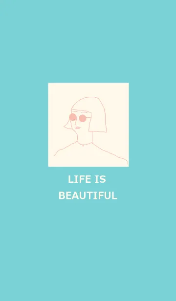 [LINE着せ替え] LIFE IS BEAUTIFUL =green pink=の画像1