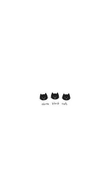 [LINE着せ替え] 3匹の黒猫の画像1