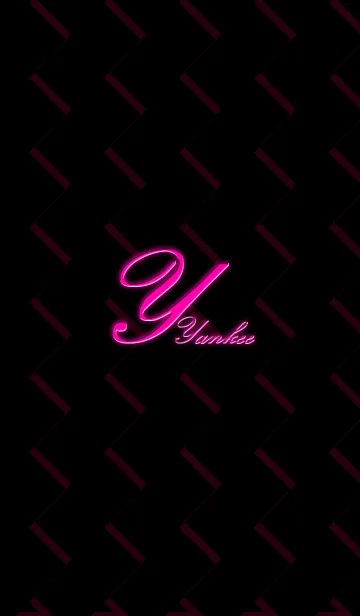 [LINE着せ替え] -Y- Black ＆ Neon Pinkの画像1