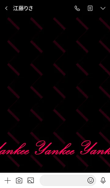 [LINE着せ替え] -Y- Black ＆ Neon Pinkの画像3