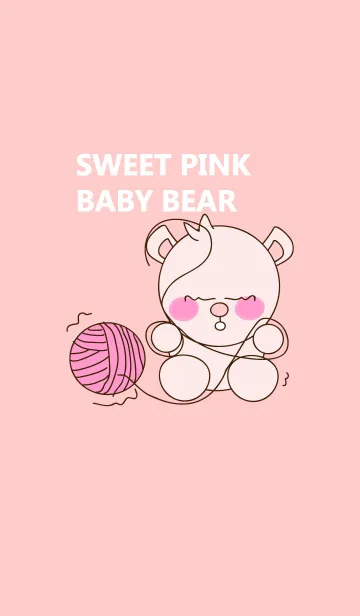 [LINE着せ替え] Sweet pink baby bear 25の画像1