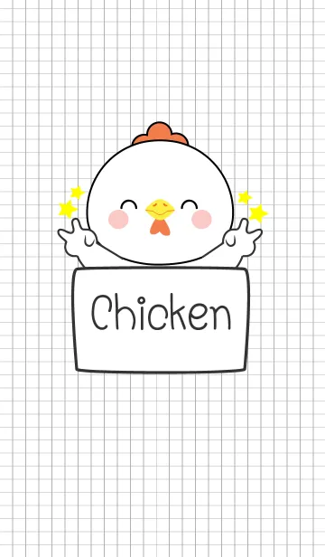 [LINE着せ替え] Cool White Chicken Theme (jp)の画像1