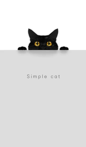 [LINE着せ替え] 黒猫とシンプル 灰色の画像1