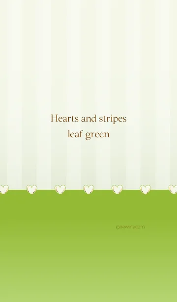 [LINE着せ替え] Hearts and stripes leaf greenの画像1