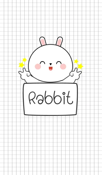 [LINE着せ替え] Cool White Rabbit Theme (jp)の画像1