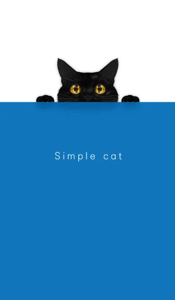 黒猫とシンプル 青のline着せ替え 画像 情報など