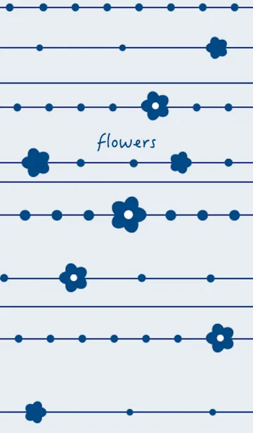 [LINE着せ替え] flowers (navy blue)の画像1