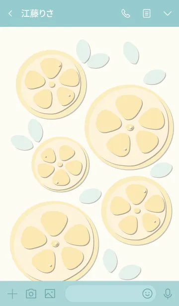 [LINE着せ替え] Sliced lemon theme 21の画像3
