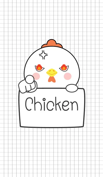 [LINE着せ替え] Simple AngryWhite Chicken 2 (jp)の画像1