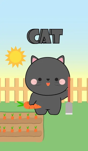 [LINE着せ替え] Oh！ Cute Black Cat Theme (jp)の画像1