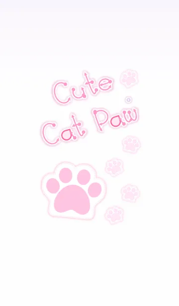 [LINE着せ替え] Cute Cat Paw 2！ (Violet Ver.2)の画像1