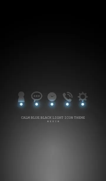 [LINE着せ替え] CALM BLUE BLACK LIGHT ICON THEMEの画像1