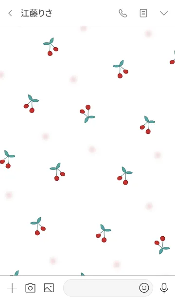 [LINE着せ替え] cherry patternの画像3