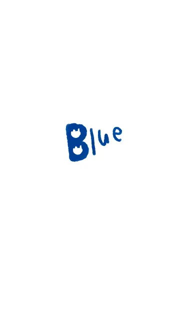 [LINE着せ替え] 青い万年筆04 猫の画像1