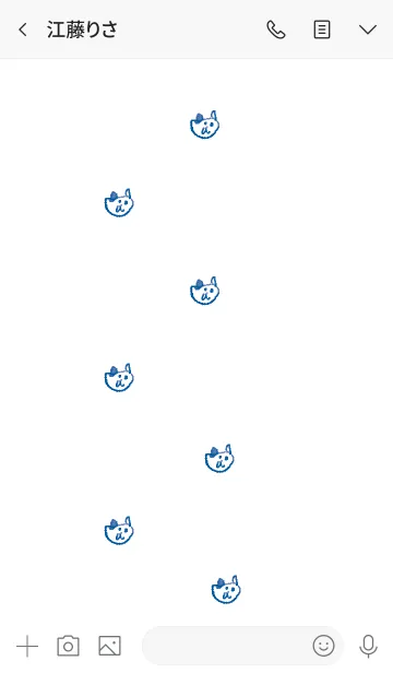 [LINE着せ替え] 青い万年筆04 猫の画像3