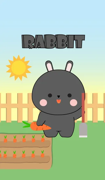 [LINE着せ替え] Oh！ Cute Black Rabbit Theme (jp)の画像1