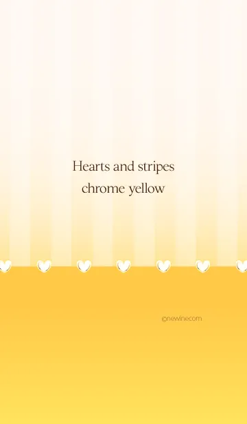 [LINE着せ替え] Hearts and stripes chrome yellowの画像1