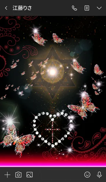 [LINE着せ替え] 運気上昇の着替え Lucky heart and crossの画像3