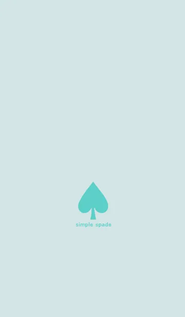 [LINE着せ替え] simple spade (#turquoise)の画像1