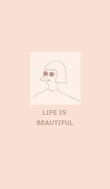 [LINE着せ替え] LIFE IS BEAUTIFUL =pink beige=の画像1