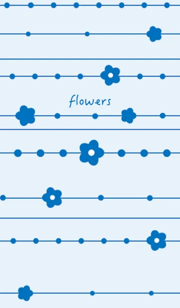 [LINE着せ替え] flowers (blue)の画像1