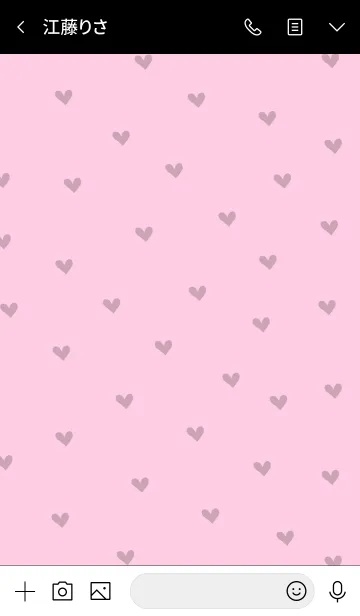 [LINE着せ替え] キュートなハート模様・キュートピンクの画像3